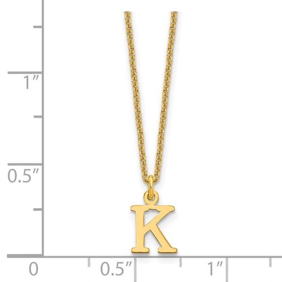 14KY Cutout Letter K Initial Necklace - Picture 2 of 2